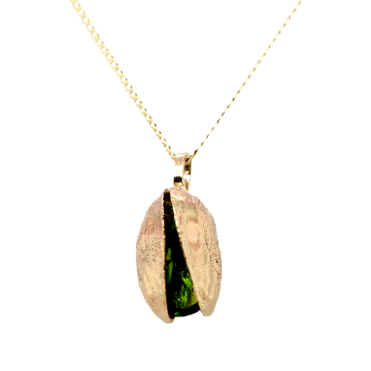 Nuts for You! - Gold Pistachio Necklace