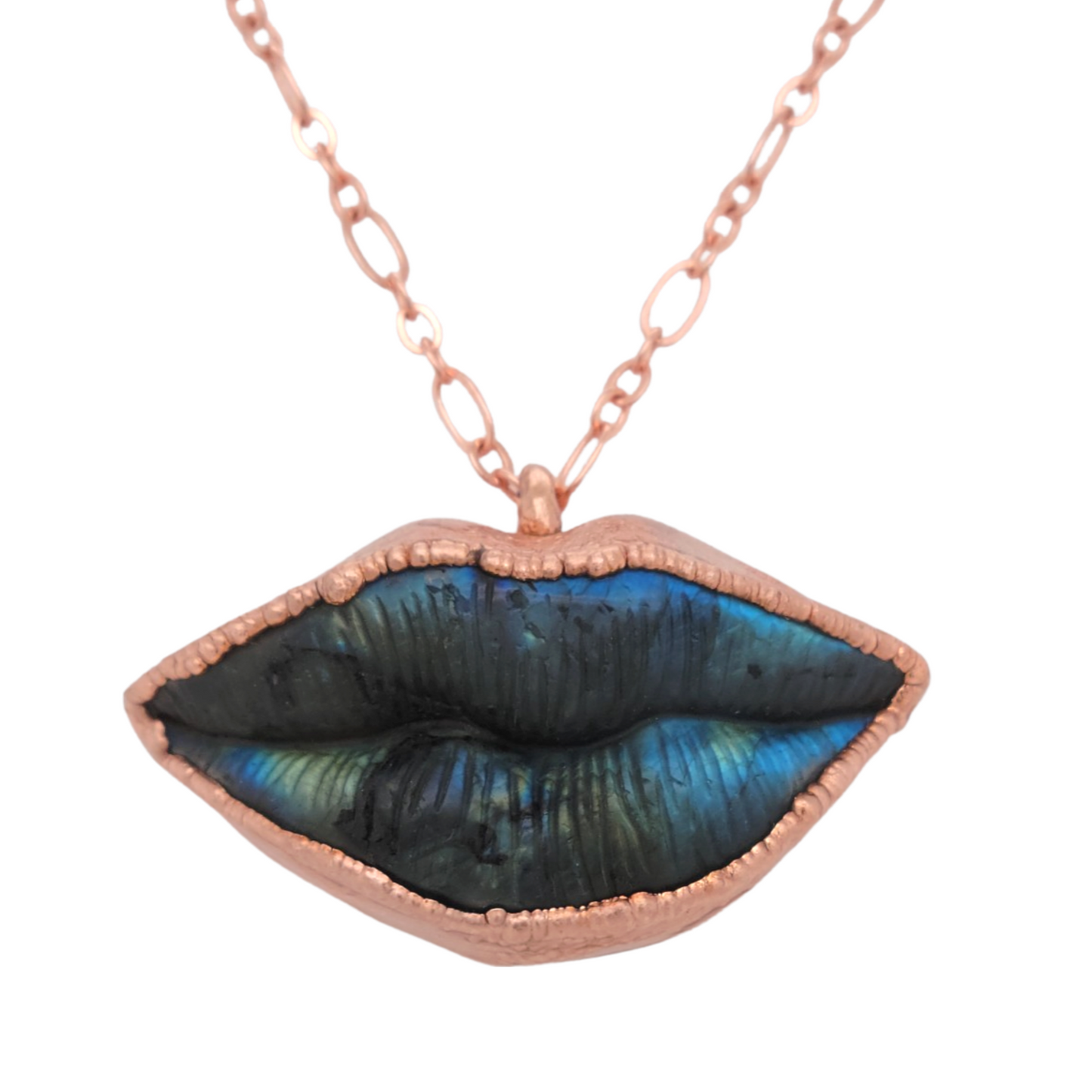 Labradorite Lips Necklace