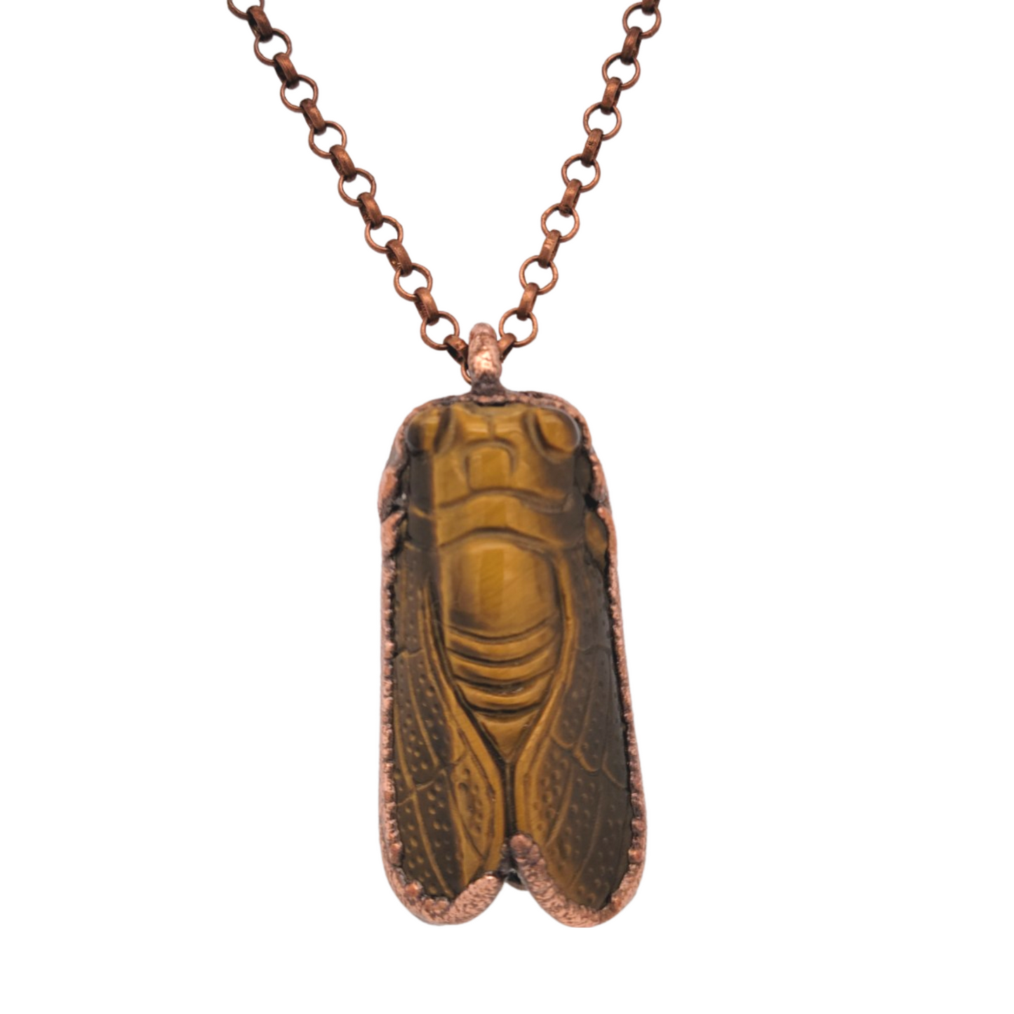 Tiger Eye Cicada Pendant