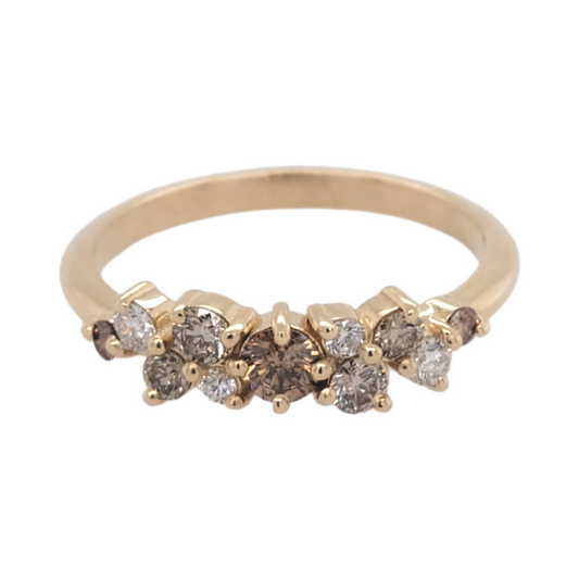 Bollicine Champagne Cluster Ring