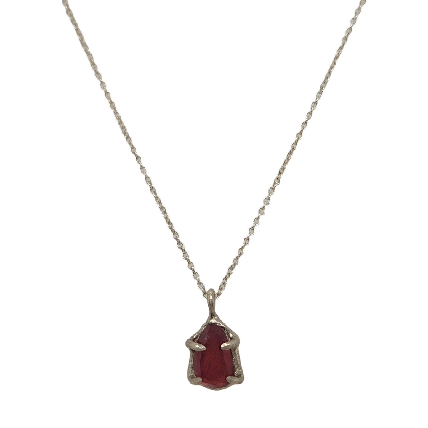 Sterling Silver Pink Tourmaline Necklace