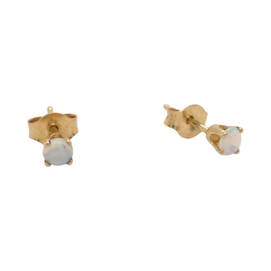 Gold Opal Stud Earrings