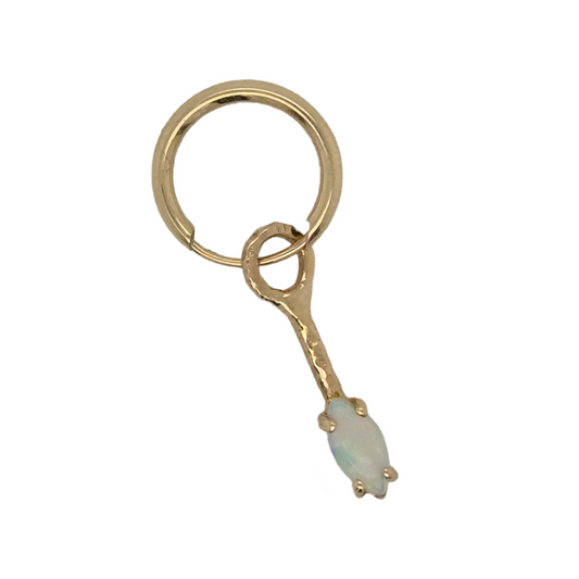 Gemma - Opal Drop Single Hoop in Gold