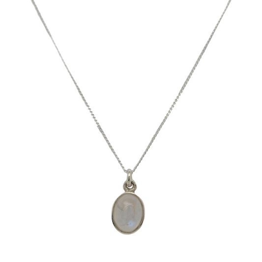 Small Oval Moonstone Necklace