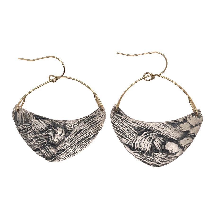 Oxidized Texture Earrings