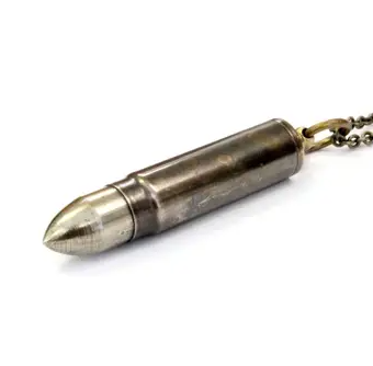 Brass Bullet Pendant